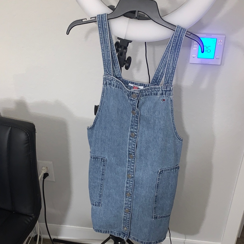 Tommy Hilfiger Blue Denim Overall Dress